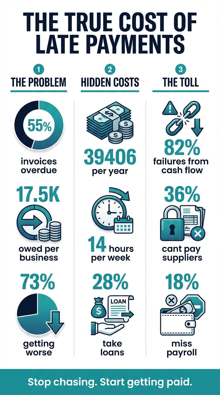 The True Cost of Late Payments for Service Businesses [Infographic]